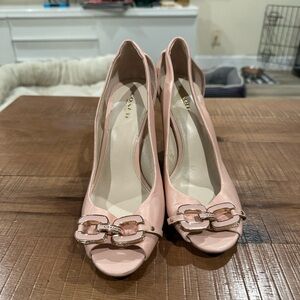 Coach Blush Peep-Toe Heels